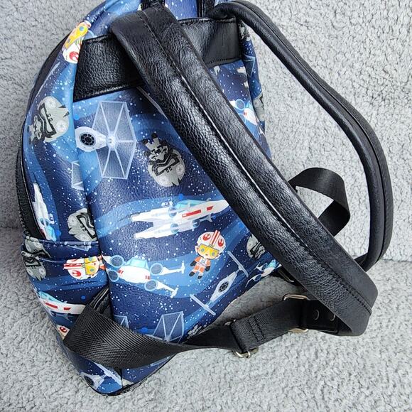 Loungefly Star Wars Mini Backpack Chibi Style X Wing and Tie Fighter NEW - Picture 10 of 14